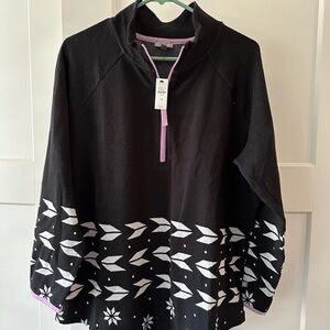 Talbots Half Zip Women's Pullover Cotton Sweater Size 1x  Southwest Aztec NWT